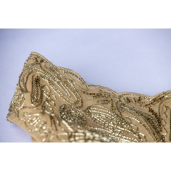 Champagne embellished Oscar de la Renta dress - Picture 5 of 10